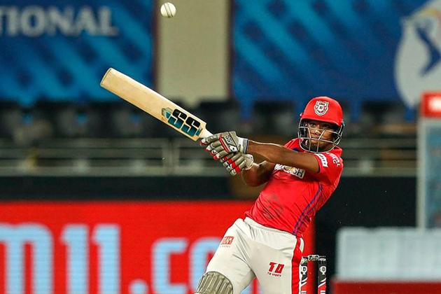 Kings XI Punjab player Nicolas Pooran plays a shot during IPL 2020 cricket match against Chennai Super Kings, in Dubai, Sunday, Oct. 4, 2020. (PTI Photo/Sportzpics for BCCI)(PTI04-10-2020_000209B) (PTI)