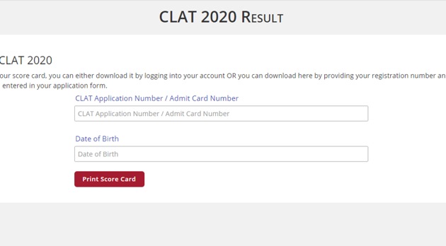 CLAT results 2020.(Screengrab)