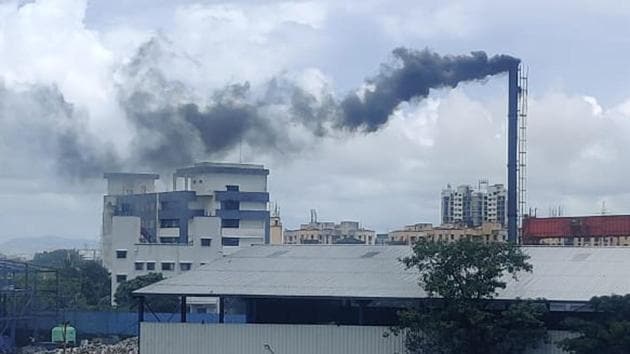 Smoke emissions from the biomedical waste plant.(Saif Alam)