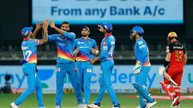 Delhi Capitals celebrate. (Delhi Capitals/Twitter)