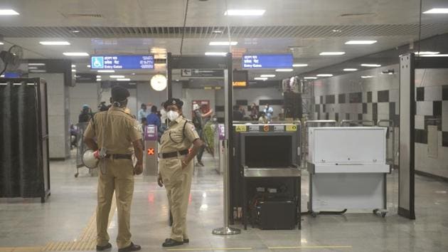 Phoolbagan station is the first underground station of East West Metro in Kolkata. (Samoir Jana/HT PHOTO) Phoolbagan station is the first underground station of East West Metro in Kolkata. (Samoir Jana/HT PHOTO)