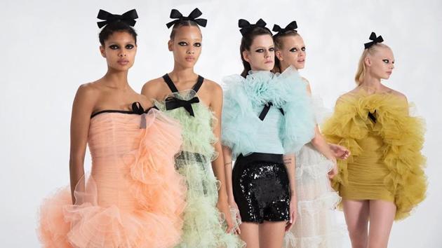 Pieces from Giambattista Valli’s latest collection showcased at Paris Fashion Week.(Instagram)