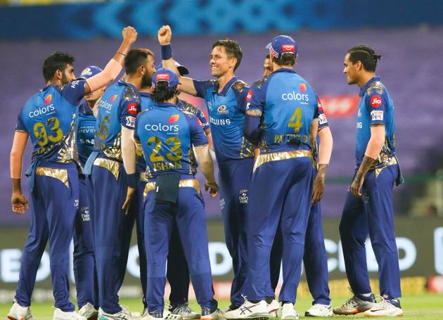 Mumbai Indians celebrate. (MI/Twitter)