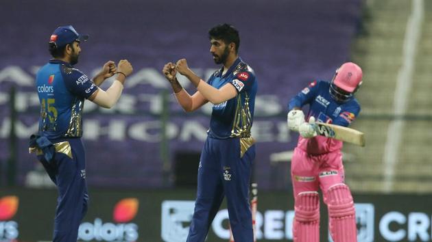 Jasprit Bumrah with captain Rohit Sharma. (IPL/Twitter) Jasprit Bumrah with captain Rohit Sharma. (IPL/Twitter)