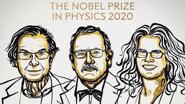 Physicists Roger Penrose of Britain, Reinhard Genzel of Germany and Andrea Ghez received the Nobel Prize for 2020.(Twitter/TheNobel Prize) Physicists Roger Penrose of Britain, Reinhard Genzel of Germany and Andrea Ghez received the Nobel Prize for 2020.(Twitter/TheNobel Prize)