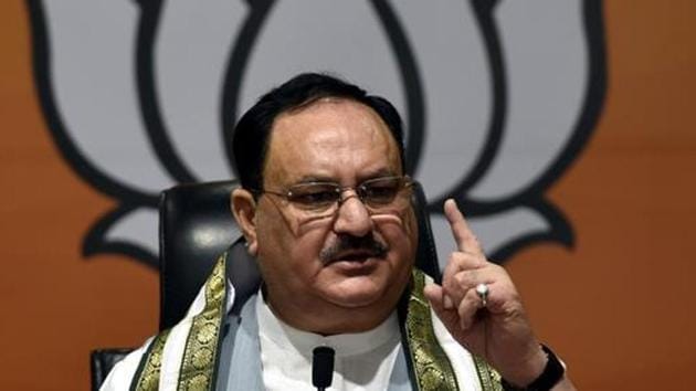On Monday, Nadda met the newly appointed national general secretaries. (Sanjeev Verma/HT file photo) On Monday, Nadda met the newly appointed national general secretaries. (Sanjeev Verma/HT file photo)