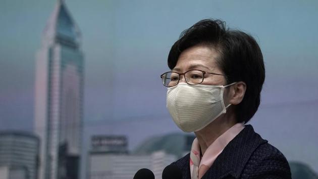 Hong Kong's chief executive Carrie Lam.(AP Photo)