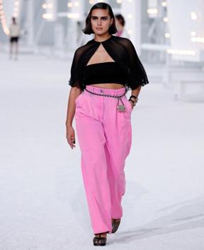 Promoting body positivity and diversity was also foremost on the mind of the designer, Virginie Viard. (REUTERS)