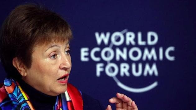 Georgieva credited the “extraordinary policy measures that put a floor under the world economy” which amounted to $12 trillion in fiscal support to households and firms.(REUTERS)