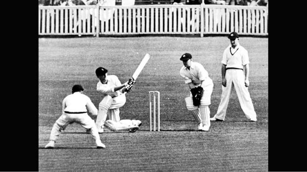 English cricketer Len Hutton plays a shot during his record breaking innings of 364 against Australia during the fifth test match of the Ashes series at the Oval in London, England on August 20, 1938. It’s important that Mainak Sinha and other archivists never upload anything from recent times, when copyright laws are clearly defined and iconic games of the past because those are the ones the broadcasters tend to archive and can then prove ownership of. (Popperfoto via Getty Images)