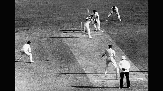 Australian cricketer Neil Harvey plays a shot during the second Ashes test match against England on January 1, 1959. “Legally, it is a tangle worldwide. But these archives hold great value for the viewer,” “Obviously, if I’m getting to watch a match from the 1950s or ’60s which I’ve only heard about, even if it’s a one-minute clip, for me and every cricket lover, that is of great value,” sports writer and journalist Ayaz Memon told HT. (S&G / PA Images via Getty Images)