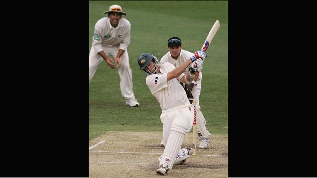 Australian cricketer Glenn McGrath plays a shot during day three of the first test against New Zealand at the Gabba in Brisbane, Australia on November 20, 2004. Many YouTube accounts have been suspended; some lost altogether, because online video archives exist in a grey area when it comes to copyright law. (Hamish Blair / Getty Images)