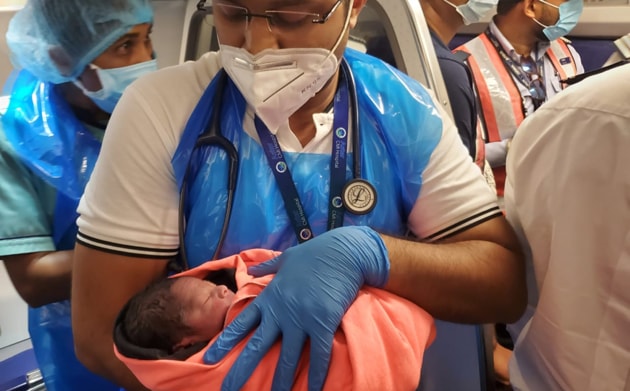 A baby boy was born inside IndiGo’s Delhi-Bengaluru flight on Wednesday(Sourced) A baby boy was born inside IndiGo’s Delhi-Bengaluru flight on Wednesday(Sourced)