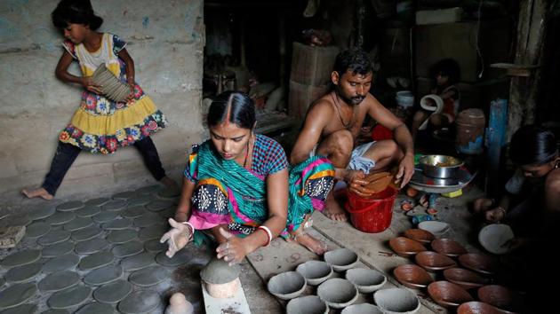China is focused on the production of machine-made alternatives, copying designs from India’s vast resources of craft skills, practised even today by 16 million Indian citizens(REUTERS)