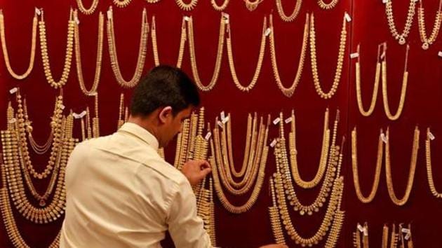 “Spot gold prices for 24 karats in Delhi plunged Rs 694 amid rupee appreciation,” HDFC Securities Senior Analyst (Commodities) Tapan Patel said. (REUTERS)