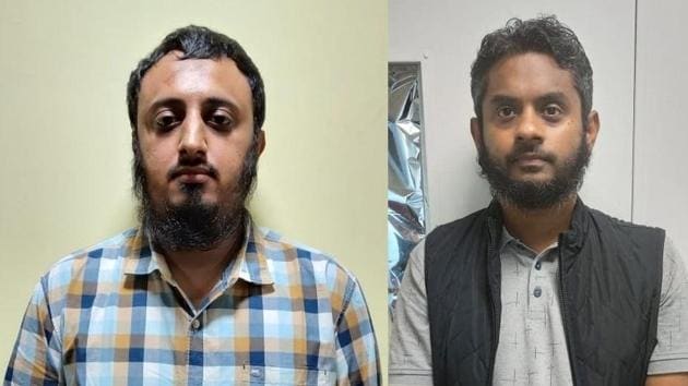 Irfan Nasir (left) and Ahamed Abdul Cader.(Source: NIA)