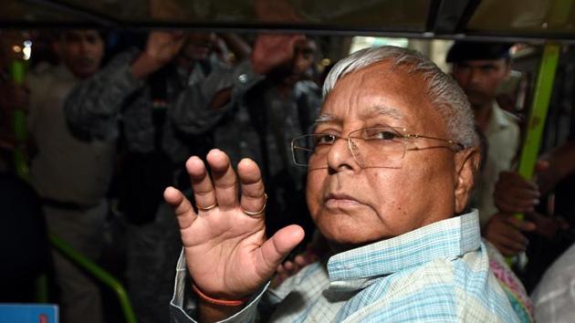 Former Bihar Chief Minister and RJD Supremo Lalu Prasad Yadav.(Sonu Mehta/ Hindustan Times) Former Bihar Chief Minister and RJD Supremo Lalu Prasad Yadav.(Sonu Mehta/ Hindustan Times)