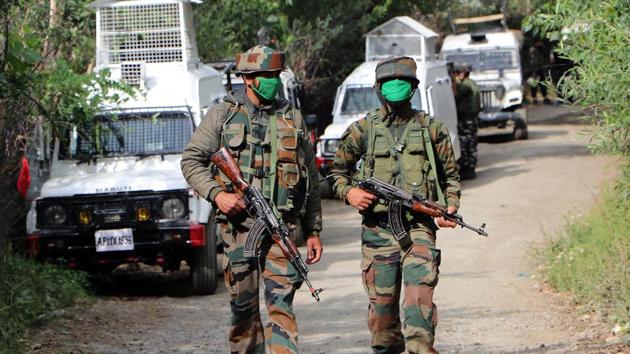 Three men, then believed to be unidentified militants , were killed in an encounter in Amshipora area of Shopian on July 18.(ANI Photo)