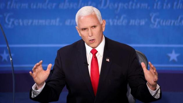 The US Vice-Presidential debate on Wednesday (local time) witnessed a sharp exchange of words between Vice President Mike Pence and his rival Kamala Harris over President Donald Trump’s handling of the coronavirus pandemic.(Reuters Photo) The US Vice-Presidential debate on Wednesday (local time) witnessed a sharp exchange of words between Vice President Mike Pence and his rival Kamala Harris over President Donald Trump’s handling of the coronavirus pandemic.(Reuters Photo)