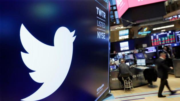 The logo for Twitter is displayed above a trading post on the floor of the New York Stock Exchange. (AP) The logo for Twitter is displayed above a trading post on the floor of the New York Stock Exchange. (AP)