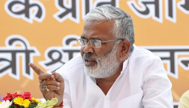 UP BJP unit president Swatantra Dev Singh was authorised for finalising the names of party candidates for bypolls in the state.(HT Photo) UP BJP unit president Swatantra Dev Singh was authorised for finalising the names of party candidates for bypolls in the state.(HT Photo)