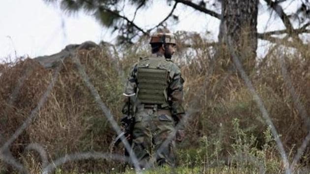 An Indian Army jawan patrolling at the Line of Control (LOC) in Poonch district of Jammu and Kashmir. (PTI File Photo) An Indian Army jawan patrolling at the Line of Control (LOC) in Poonch district of Jammu and Kashmir. (PTI File Photo)