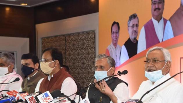 BJP president JP Nadda is scheduled to address a rally in Gaya’s Gandhi Maidan on Sunday. Plans are afoot for Prime Minister Narendra Modi and CM Nitish Kumar’s joint rally after October 15. (HT PHOTO.) BJP president JP Nadda is scheduled to address a rally in Gaya’s Gandhi Maidan on Sunday. Plans are afoot for Prime Minister Narendra Modi and CM Nitish Kumar’s joint rally after October 15. (HT PHOTO.)