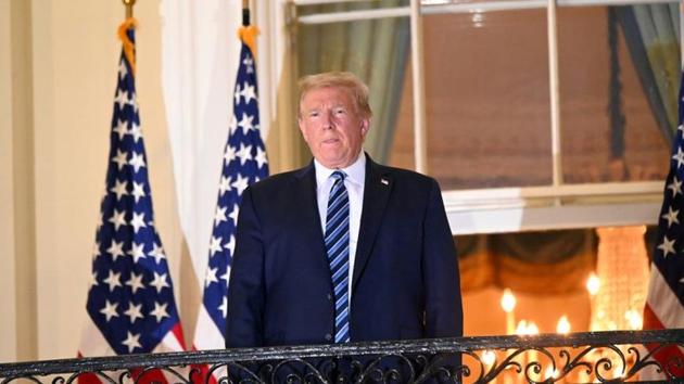 The president revealed his positive coronavirus test on Oct. 2 and spent three nights in hospital before returning to the White House on Monday. (REUTERS) The president revealed his positive coronavirus test on Oct. 2 and spent three nights in hospital before returning to the White House on Monday. (REUTERS)