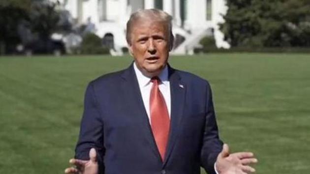 Trump has been itching to return to public events following his battle with the coronavirus, aides say -- an impatience only heightened by the president falling further behind Biden in polls. (@realDonaldTrump via REUTERS) Trump has been itching to return to public events following his battle with the coronavirus, aides say -- an impatience only heightened by the president falling further behind Biden in polls. (@realDonaldTrump via REUTERS)