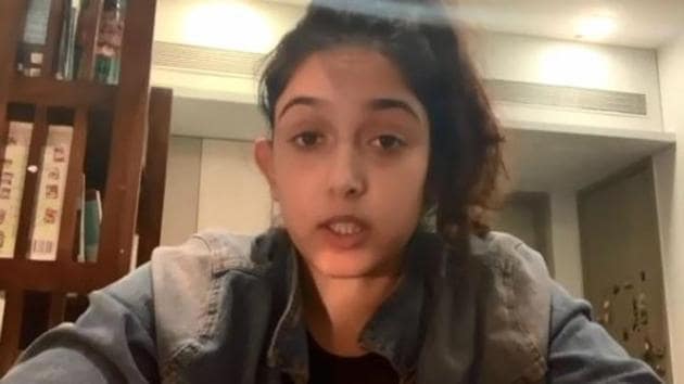 Ira Khan in a screengrab from her video.