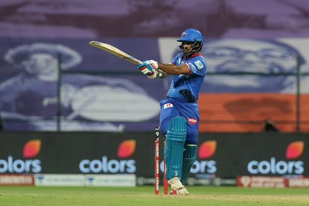 Shikhar Dhawan hits a shot. (IPL/Twitter)