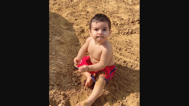 The image shows Geeta Phogat’s son Arjun.(Twitter/@geeta_phogat)