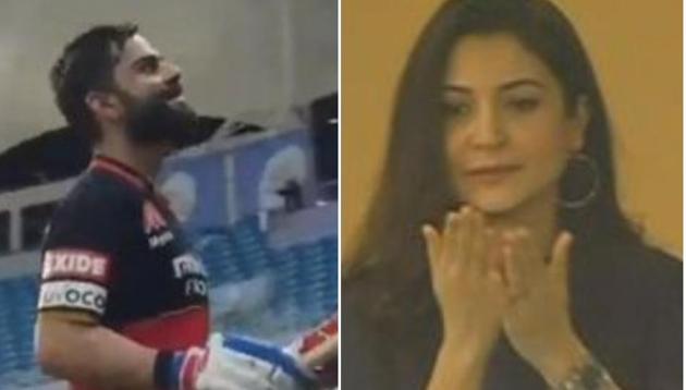 Anushka Sharma spotted at Saturday’s IPL 2020 match, cheering for Virat Kohli. Anushka Sharma spotted at Saturday’s IPL 2020 match, cheering for Virat Kohli.