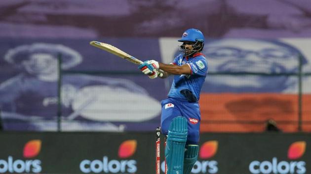 Shikhar Dhawan hits a shot. (IPL/Twitter)