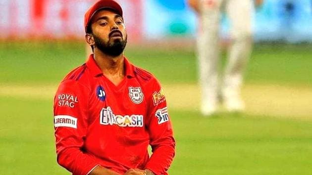 Photo of KXIP skipper KL Rahul in an IPL 2020 match(Twitter)