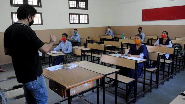 The Uttar Pradesh government has issued SOPs for reopening of schools.(Representative Photo/HT)