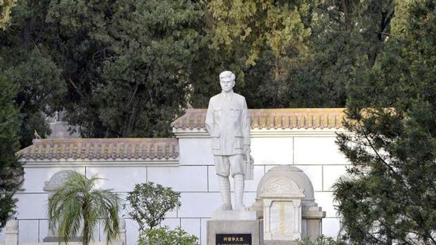 The statue of Indian doctor Dwarkanath Kotnis, one of five Indian physicians dispatched to China to provide medical assistance during the Second Sino-Japanese War in 1938, standing before his tomb in the Martyrs' Memorial Park in Shijiazhuang, central China's Hebei province. (AFP file) The statue of Indian doctor Dwarkanath Kotnis, one of five Indian physicians dispatched to China to provide medical assistance during the Second Sino-Japanese War in 1938, standing before his tomb in the Martyrs' Memorial Park in Shijiazhuang, central China's Hebei province. (AFP file)