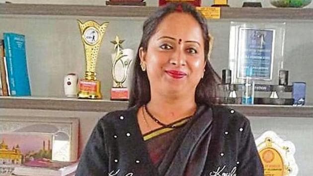 Sunaina Sambyal, principal, KLM International School, Pathankot. (HT) Sunaina Sambyal, principal, KLM International School, Pathankot. (HT)