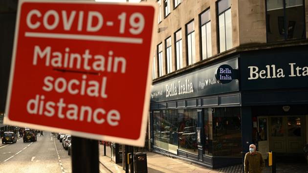 “Pubs and bars; betting shops, casinos and adult gaming centres and gyms will close,” the statement added.(AFP file photo)