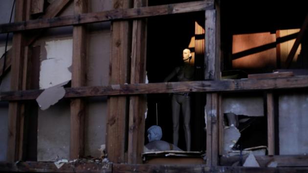 A mannequin is seen inside a building damaged by Hurricane Laura the day after Hurricane Delta swept through Lake Charles in Louisiana on October 10. Hurricane Delta was the 10th Atlantic hurricane to hit mainland US this year, breaking a record set in 1916, Colorado State University researcher Phil Klotzbach told AP. (Kathleen Flynn / Reuters)