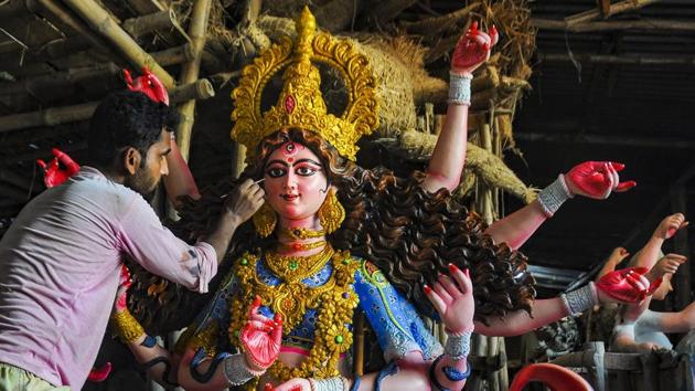 Durga Puja will be celebrated in Tripura under a strict set of guidelines amid the Covid-19 pandemic.(Representative Photo/PTI)