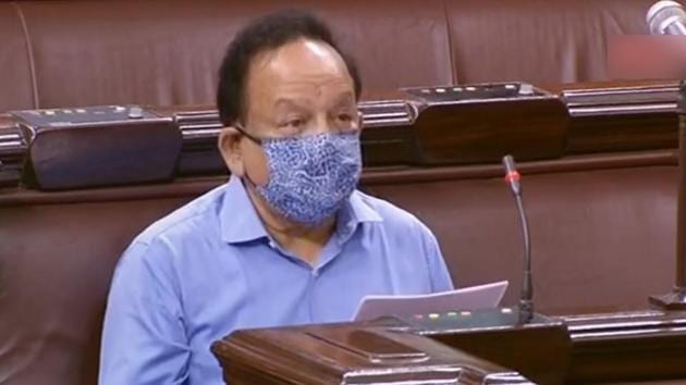 Union Minister Harsh Vardhan speaks in the Rajya Sabha during the Monsoon Session of Parliament amid the ongoing coronavirus pandemic in New Delhi. (PTI) Union Minister Harsh Vardhan speaks in the Rajya Sabha during the Monsoon Session of Parliament amid the ongoing coronavirus pandemic in New Delhi. (PTI)