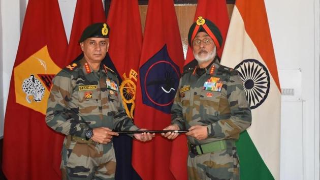 Monday’s dialogue was the last round of military talks to be led by Lieutenant General Harinder Singh, who on Tuesday handed over the charge of the Leh-based 14 Corps to Lieutenant General PGK Menon.(INDIAN ARMY.)