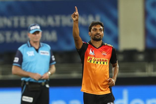 Sandeep Sharma celebrates. (IPL/Twitter)