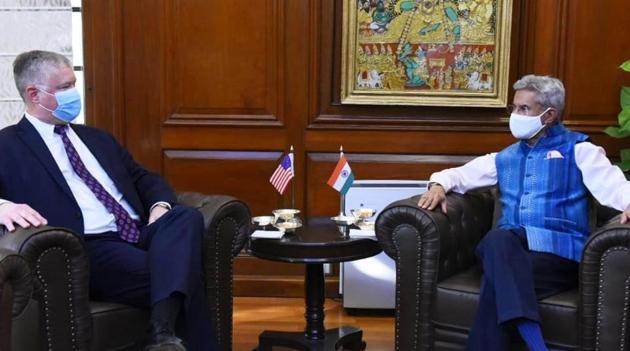 External affairs minister S Jaishankar with US Deputy Secretary of State Stephen Biegun .(@DrSJaishankar/Twitter Photo) External affairs minister S Jaishankar with US Deputy Secretary of State Stephen Biegun .(@DrSJaishankar/Twitter Photo)