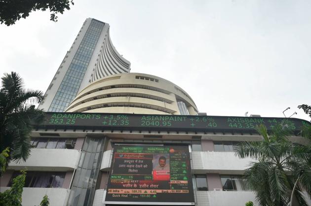 The 30-share BSE index was trading 214.94 points or 0.53 per cent lower at 40,410.57, and the broader NSE Nifty fell 77.05 points or 0.65 per cent to 11,857.45. (PTI photo) The 30-share BSE index was trading 214.94 points or 0.53 per cent lower at 40,410.57, and the broader NSE Nifty fell 77.05 points or 0.65 per cent to 11,857.45. (PTI photo)