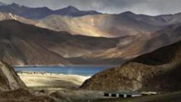 I Pangong Tso lake is seen near the India China border in India's Ladakh area. (AP Photo) I Pangong Tso lake is seen near the India China border in India's Ladakh area. (AP Photo)