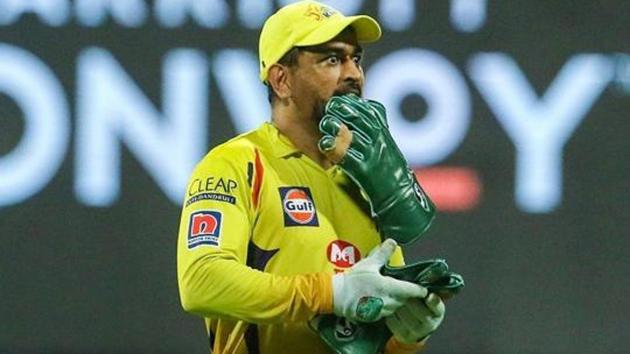 CSK skipper MS Dhoni during the first cricket match of IPL 2020. (PTI) CSK skipper MS Dhoni during the first cricket match of IPL 2020. (PTI)