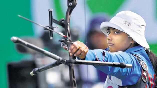 Deepika Kumari (IND) of India competes.(REUTERS)