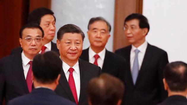Chinese President Xi Jinping arrives for the National Day reception on the eve of the 71st anniversary of the founding of the People's Republic of China in Beijing. (REUTERS) Chinese President Xi Jinping arrives for the National Day reception on the eve of the 71st anniversary of the founding of the People's Republic of China in Beijing. (REUTERS)